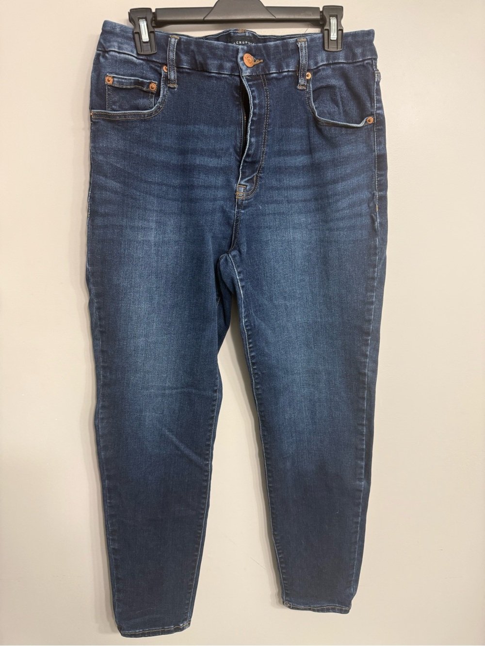 Aeropostale Dark Blue Denim High-Rise Curvy Jeans